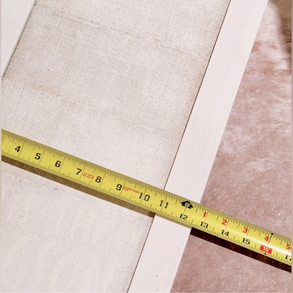 RUSTIC FARMHOUSE Wall 3 Pocket Burlap Hanging Organizer Shabby Chic White Wood - Picture 10 of 10